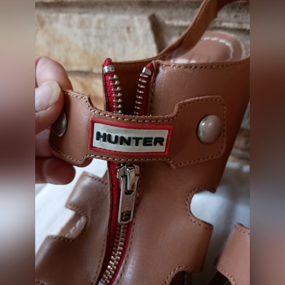 Hunter Morant Women's Leather block heel sandals_9.5 - Picture 4 of 12